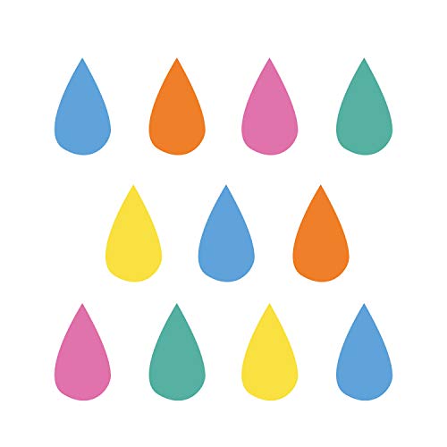 Stickerscape Colourful Raindrop Wall Stickers, Pastel - Image 2