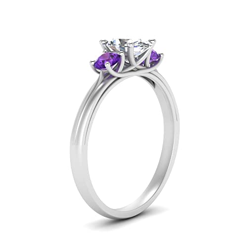 Image of Choose Your Gemstone Classic Three Stone Ring 925 Sterling Silver Oval Shape 3 Stone Engagement Rings Everyday Jewelry Wedding Jewelry Handmade Gifts for Wife US Size 4 to 12