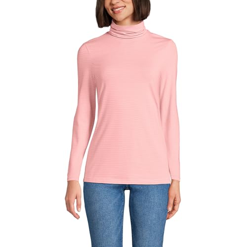 Image of Lands' End Lightweight Jersey Long Sleeve Turtleneck