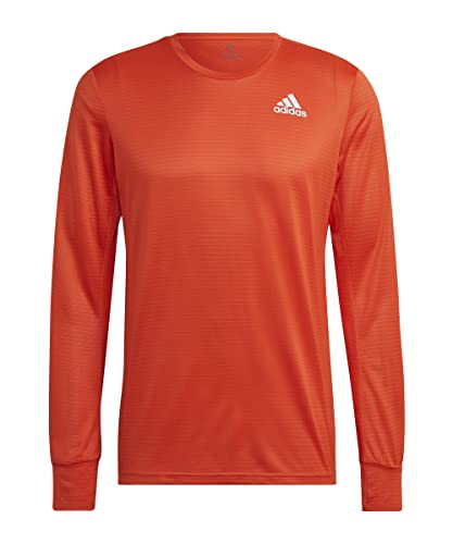 adidas M Own The Run Long Sleeve Tee Herren (Orange S ) Runningbekleidung