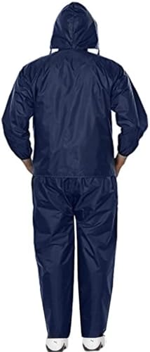 Image of Durable Polyester Waterproof Raincoat with Hood for Unisex Use in Fall and Rainy Season,Lightweight & Windproof 187