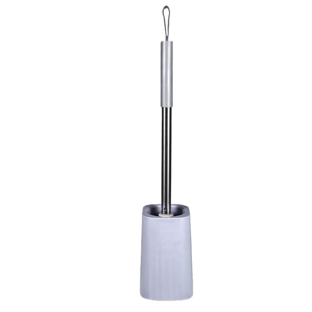 Zyyanshop Gris Toilet Brush Toilet Cleaning Brush Household Bathroom Toilet With Base Long Handle Dredge(Gris)