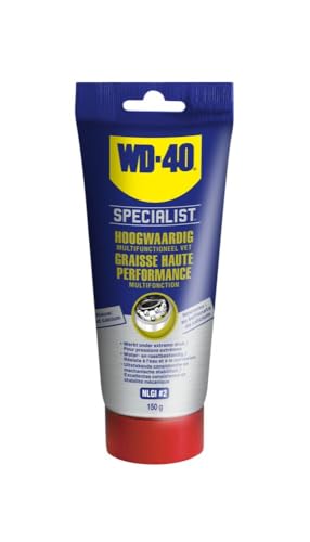 WD-40 Specialist Hochleistungs-Mehrzweckfett 150g Tube – Kalziumsulfonat-Fett für Lager, Zahnräder, Wellen & Gelenke, extrem druck- & wasserbeständig, einsetzbar von -30 °C bis +140 °C, braun
