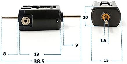 1PC Micro Mabuchi 010 Motor 38mm Motor DC 6V 7.4V 9V 12V High Speed Dual 1.5mm Shaft Micro Motor for DIY RC HO Car Boat Train - (Speed(RPM): B 28000RPM, Voltage(V): 12V)