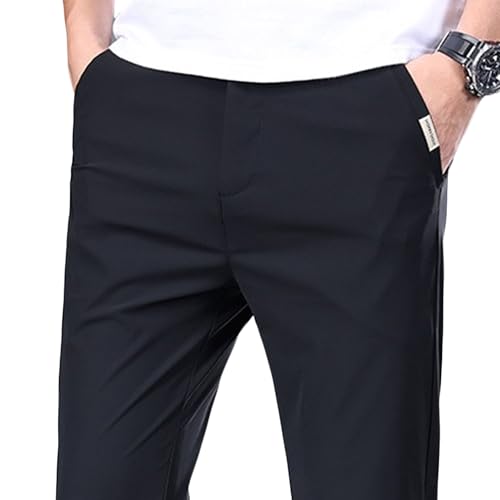 Men's Casual Formal Dress Pants Business Stylish Suit Pants Lightweight Slim Fit Work Pants4