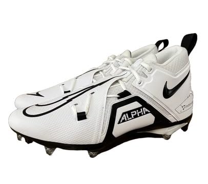 Nike Alpha Menace Pro 3 Detachable Men's Football Cleats White Black DH3293-100 Size 14.5