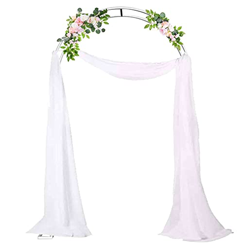 Arche de jardin en métal blanc L200xH230cm, structure stable pour roses et fêtes