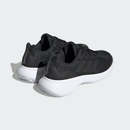 adidas Damen Gamecourt 2.0 Tennis Shoes Tennisschuhe, Core Black/Core Black/Silver, 38 EU