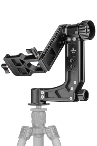 FANAUE Professional Gimbal Head for Tripod - Heavy Duty Aluminum Gimbal Head with Arca-Swiss Quick Release, 30lb Load, 360° Fluid Pan for Wildlife & Bird Photography Telephoto Lenses