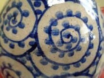 Amazon.co.jp: 信楽焼 壺久郎作 花瓶壺 蛸唐草模様 葡萄絵柄 品