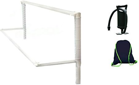 Inflatable Water Polo Goal for Family Swimming Pool with Pump Drawing Bag Instruction, 4.95ft Long by 1.9ft Tall
