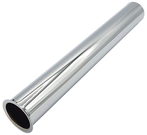Straight Pipe with Collar 32mm Drain Waste Trap Chrome Replacement 250mm Long