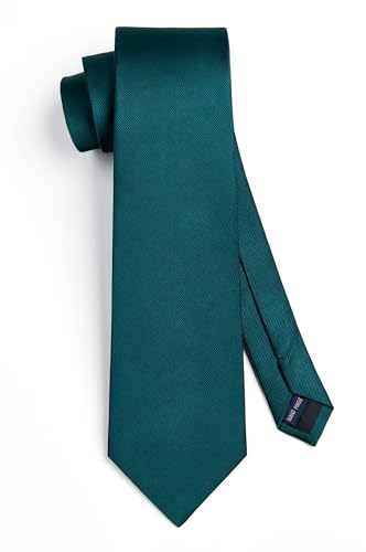 Image of Enlision Ties for Men Solid Color 3.35 inch Formal Business Necktie Classic Satin Mens Wedding Party Ties