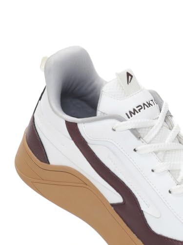 Image of Impakto para X Court Men's Sneakers | Lightweight & Cushioned Insole | Lace-Up Shoes for Casual Outings,Walking & Gym | Anti-Skid Rubber Sole for Non-Marking Activity