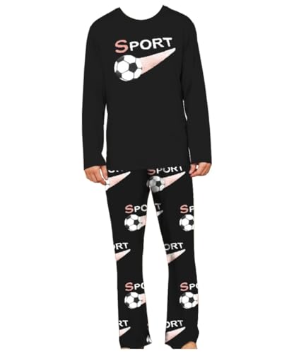 Nowingline Jungen Schlafanzug Pyjama in großen Größen bis 176 (170)