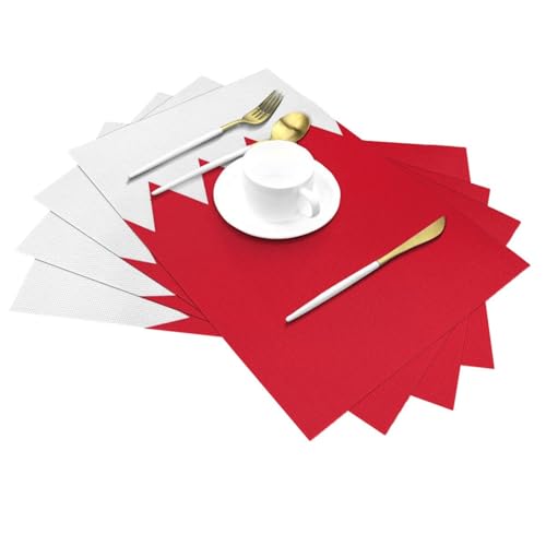 Set de table en PVC tissé Bahreïn lot de 8 pièces lavables
