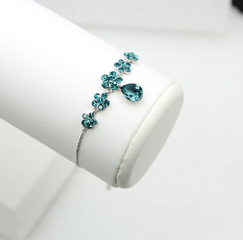 Image of Faship Gorgeous Rhinestone Crystal Floral Necklace Earrings Set