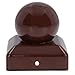 Metal Fence Post Caps Round / Ball 75mm x 75mm Protector Cover Brown 12pc