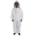 Protection corporelle complète Costume Coton Beekeeper Costume Safty Voile Hood Chapeau Costume d'apiculteur Equipement de l'abeille WJ79 pour l'arrière-Cour et l'abeille (Color : White, Size : XL)