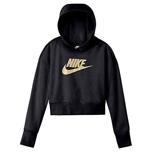 Nike Girl's Sportswear Club Fleece Crop Hoodie (Little Kids/Big Kids)4