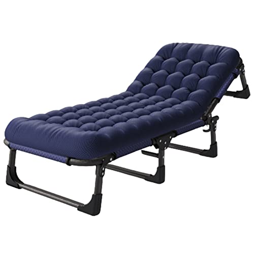 BUJOG Tragbares zusammenklappbares Campingbett, Verstellbarer 5-Fach klappbarer Chaiselongue-Stuhl im Freien, für Camping, Pool, Strand, Terrasse, Rasen, Sonnenstudio, F