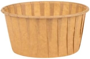 Simcha Collection Light Brown Craft Paper Pleated Baking Cup | Large | Pack of 16