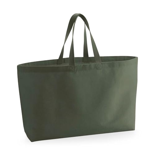 Westford Mill ® W696 Oversized Canvas Tote Bag - Olive Green