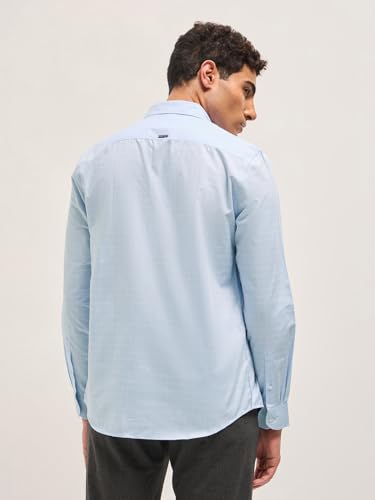 Image of THE BEAR HOUSE Men's Checked Tailored Fit Formal Shirt