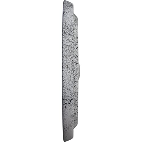 Image of 9 5 /8 inchOD x 1 1 /8 inchP Maria Ceiling Medallion (Fits Canopies up to 1 3 /4 inch), Ultra Pure White Crackle