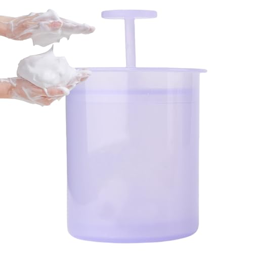 Jlobnyiun Espuma de jabón, espumador de champú, dispensador de burbujas limpiador manual para viajes y uso diario, hogar, herramientas de viaje para el cuidado de la piel