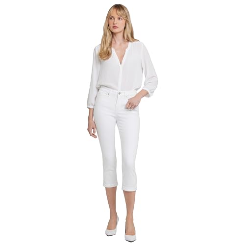 NYDJ womens Chloe Capri Jeans, Optic White, 14 US2