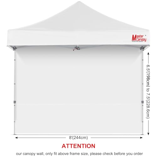Image of MASTERCANOPY 8x8 Pop Up Canopy Sidewall Only 1-Pack White