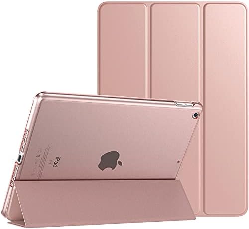 TiMOVO iPad 10.2 Case iPad 9th Generation 2021/ iPad 8th Generation 2020/ iPad 7th Generation 2019 Case,Slim Translucent Hard PC Protective Smart Cover with Stand for iPad 10.2 Inch,Rose Gold