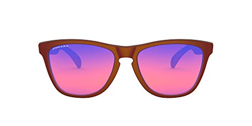 Oakley OO9245F Frogskins Asian Fit Rectangular Sunglasses, Red/Gold Shift/Prizm Trail, 54 mm