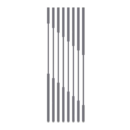 Colonne de séparation de pièce en métal sans perçage Lot de 8 poteaux 120 cm