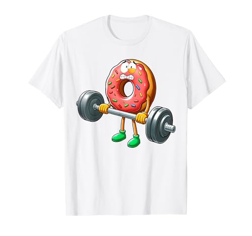 Funny Donut Halterofilia Fitness Gimnasio Camiseta