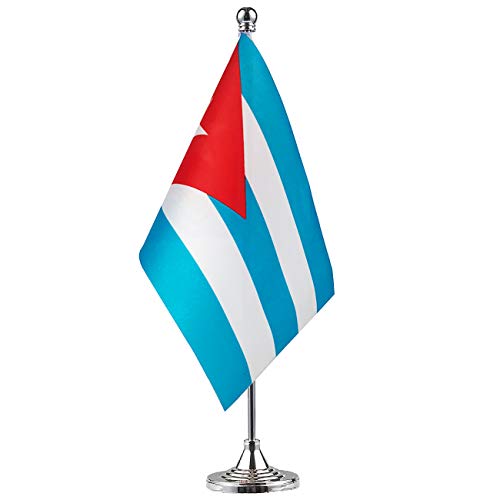 GentleGirl.USA Cuba Flag Cuban Flag Table Flag,Desk Flag,Office Flag,International World Country Flags Banners,Festival Events Celebration,Office Decoration,Desk,Home Decoration