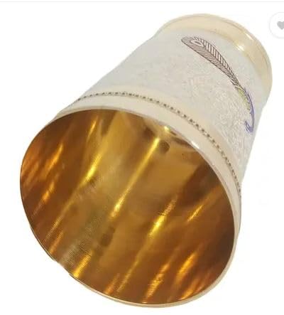 Verres en laiton avec motif paon : artisanat traditionnel élégant