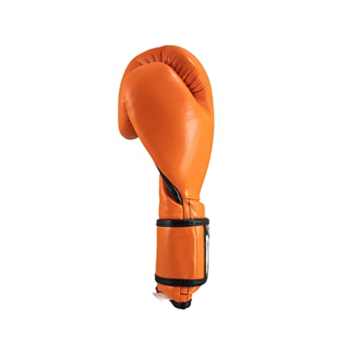 Cleto Reyes Hook And Loop Leather Training Boxing Gloves - 12 Oz. - Tiger Orange #TOP2