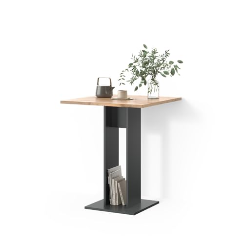 Livinity Mesa de Comedor Regusa, Antracita, 65 x 78 cm