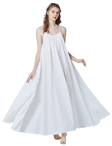 BEAUTELICATE 100% Cotton Victorian Nightgown for Women Grecian Sleepwear Honeymoon Bridal Lingerie