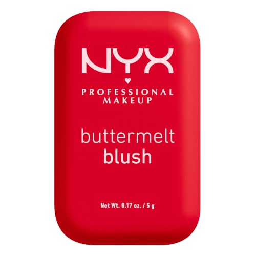 NYX Professional Makeup, Buttermelt Blush, Alta Pigmentación, Resistente a la Transferencia, Hasta 12h de Duración, Fórmula Vegana, Tono: Butta Cherry Pop 05.20