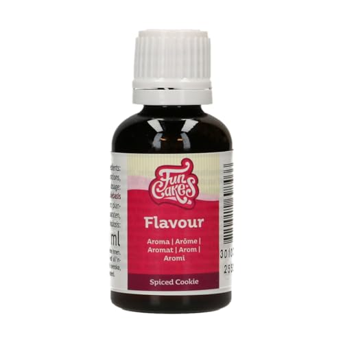 Funcakes Flavours Spiced Cookie Food Flavour Oil, 30 ml, Intense Flavor, Alcohol-Free and Halal, Food Flavoring for Pastries, Frostings, Doughs, Ice Cream, and Sauces Funcakes Flavours Spiced Cookie Food Flavour Oil, 30 ml, Intense Flavor, Alcohol-Free and Halal, Food Flavoring for Pastries, Frostings, Doughs, Ice Cream, and Sauces