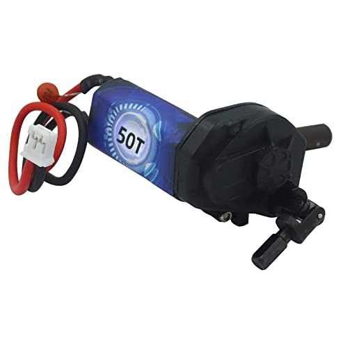 Hobby Fans 2Pcs Rc Motor 050 50T Brushed Motor With Black Metal Mount For Axial Scx24 Axi00002 Axi00001 Axi90081 Axi00004 Axi00005 1/24 Rc Crawler Upgrade Parts #TOP5