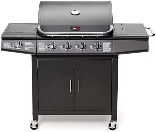 CosmoGrill Gas Barbecue 4+1 - Deluxe Grill BBQ with Side Ring Burner Black (Barbecue with Cover) CosmoGrill Gas Barbecue 4+1 - Deluxe Grill BBQ with Side Ring Burner Black (Barbecue with Cover)