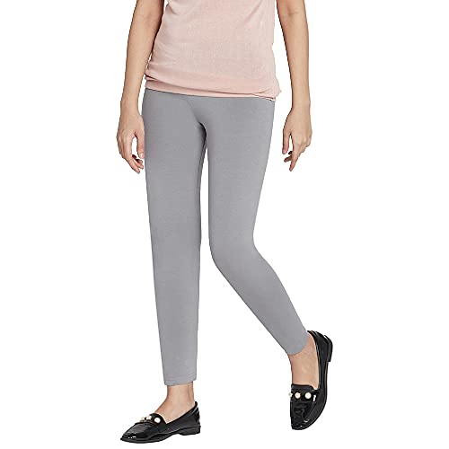 Image of GO COLORS Soft Cotton Stretch Cropped Leggings for Women | Breathable, Mid Rise