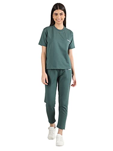 Image of CHKOKKO Women's Terry Cotton Loose Fit Half Sleeve Casual Style T-Shirt