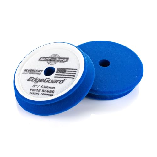 Image of Buff and Shine - EdgeGuard Foam Buffing Pads - Blueberry - 5 inch Heavy Polishing Pad - Pack of 2
