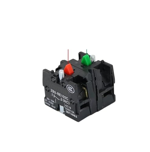 Image of AES XAC Series Push Button Switch Contact Block - ZB2-BE101C (NO) & ZB2-BE102C (NC) | Auxiliary Contact Block 10A 500V for Industrial Machines, Automation & Control Panels | (3 NO + 3 NC)