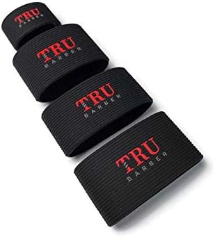 Miniatura 4 de TRU BARBER Bandas de cortapelos 4 piezas, manga cortaúñas para barberos, manga cortaúñas para herramientas de barbero, antideslizante, resistente al